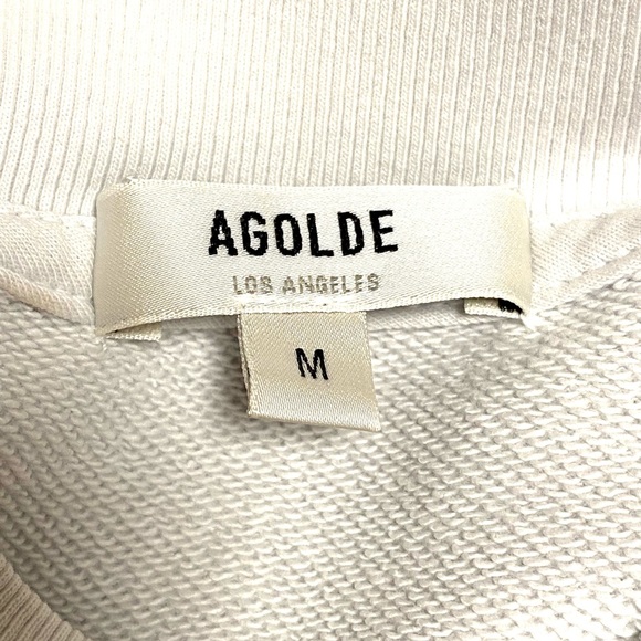 Agolde Folded Sleeve Sweatshirt in Grey Heather - Picture 11 of 11